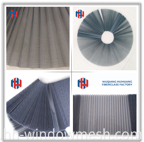 Plisse Insect Insect Mesh Pieghe in fibra di vetro Schermata a mosca piegata Mosquito Net